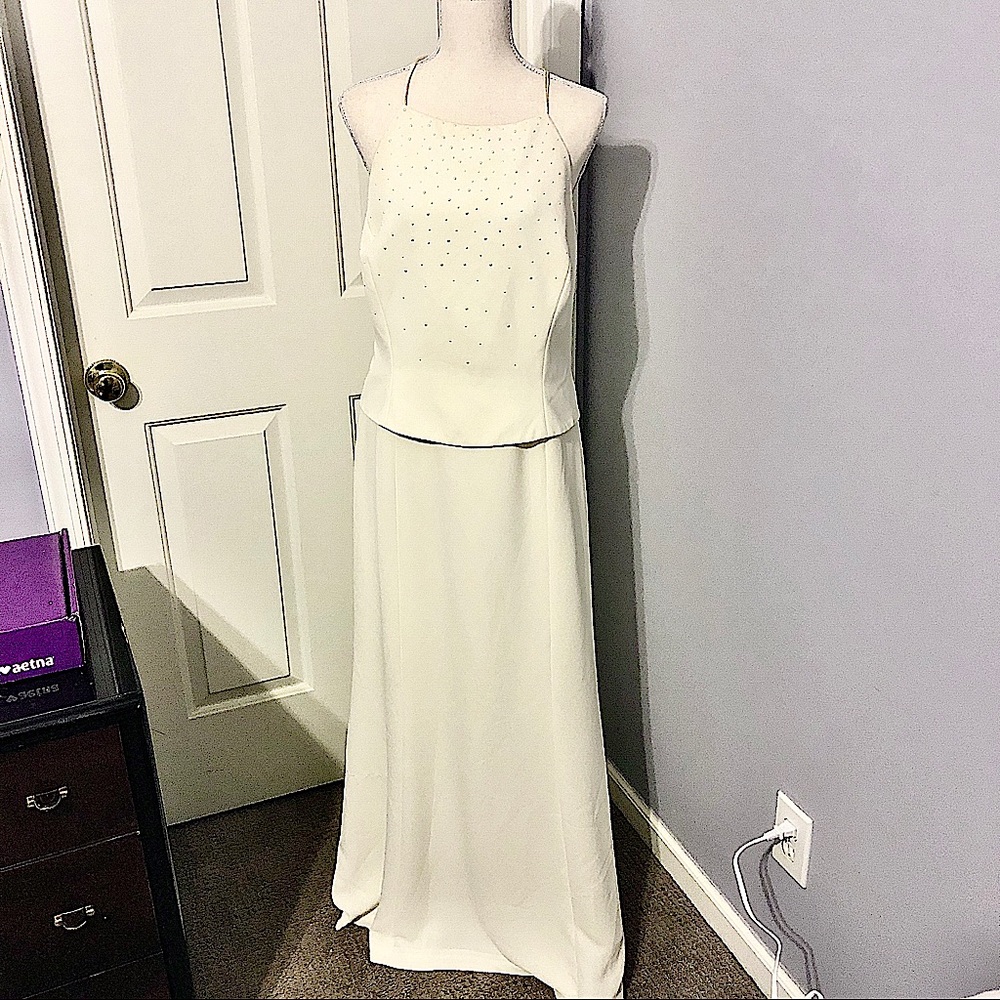 Full Length Beaded Evening Gown